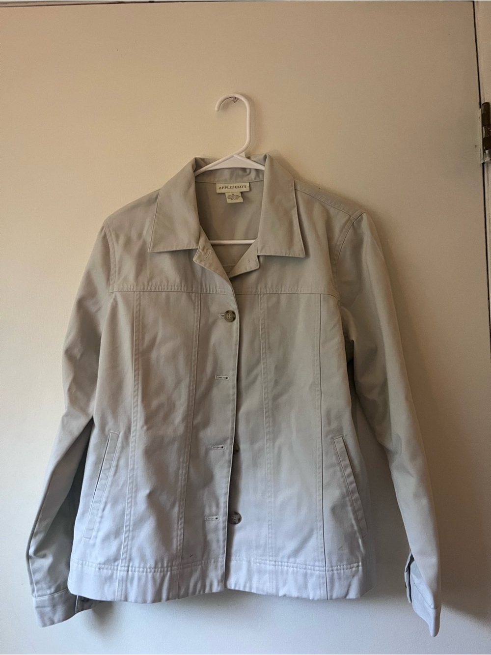 APPLESEED’S Women's Eggshell Button-Front Jacket Size Small
